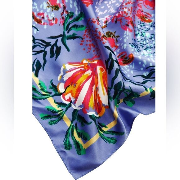 ZARA SATIN EFFECT PRINTED HANDKERCHIEF - Picture 3 of 4